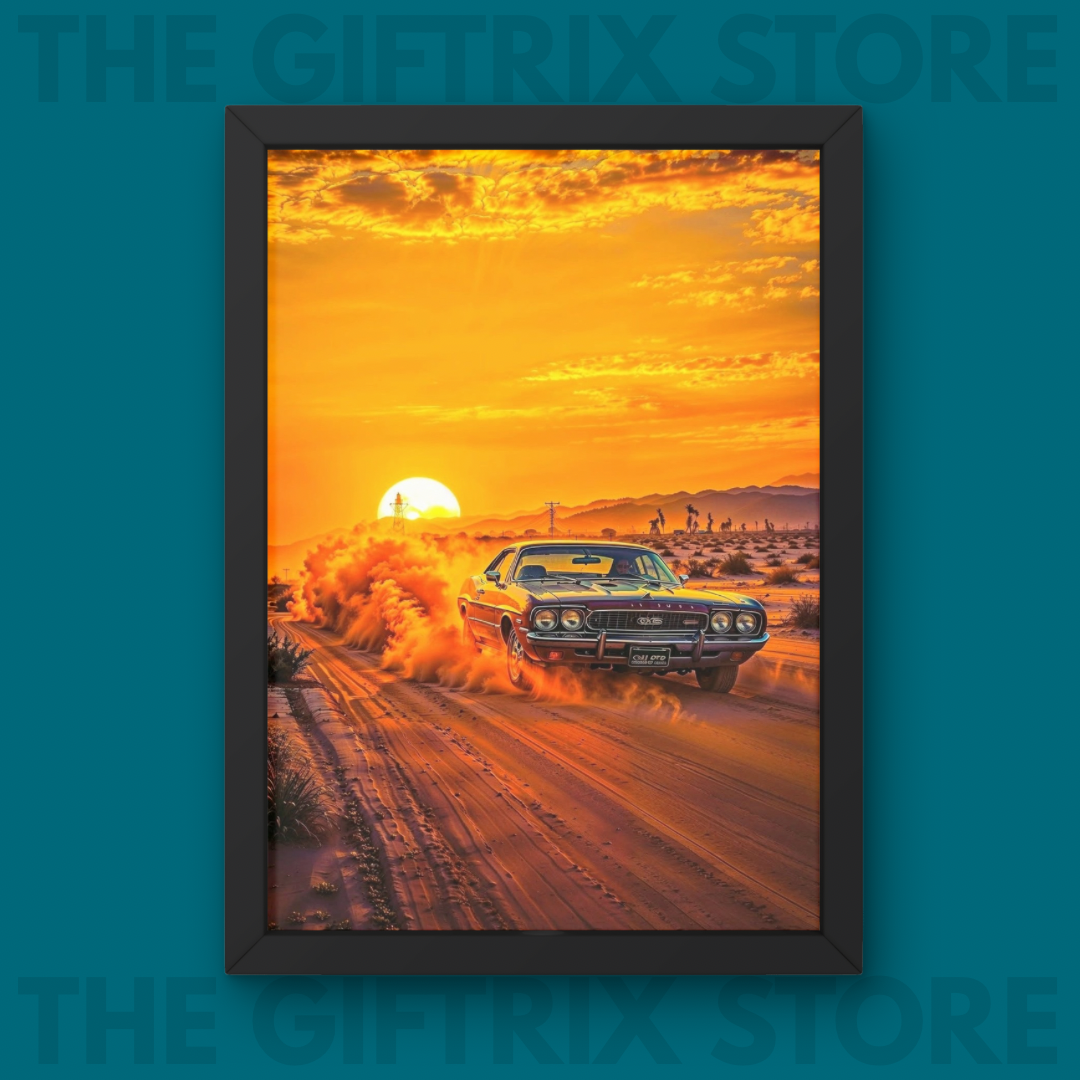 Vintage Car Sunset