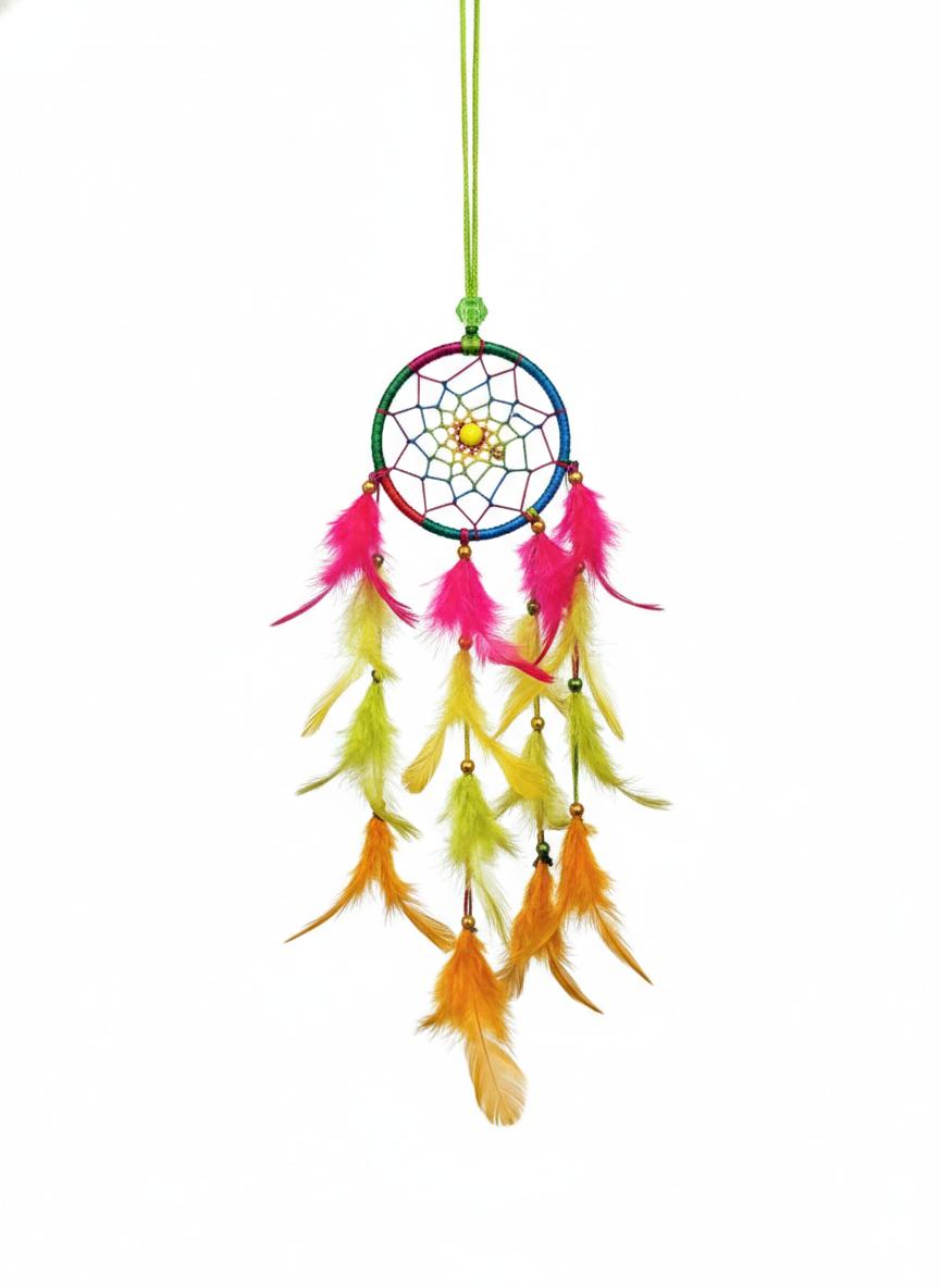 Colorful Dream Catcher – Boho Feather Wall Hanging for Positive Vibes