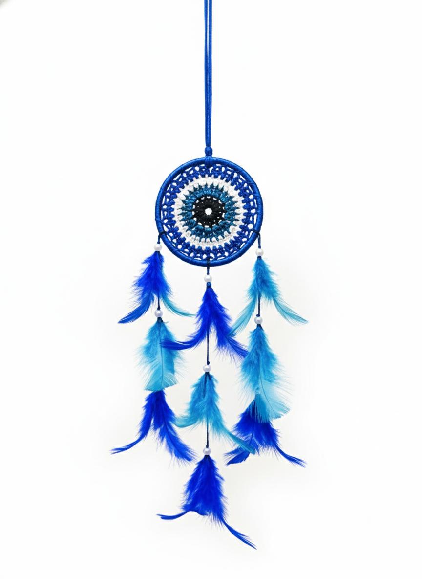 Evil Eye Dream Catcher – Protection & Positive Vibes Wall Hanging